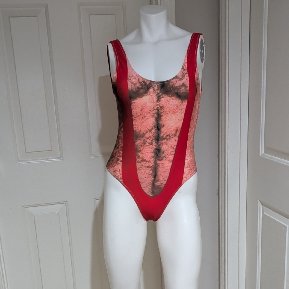 Red Printed One-Piece Women’s Swimsuit